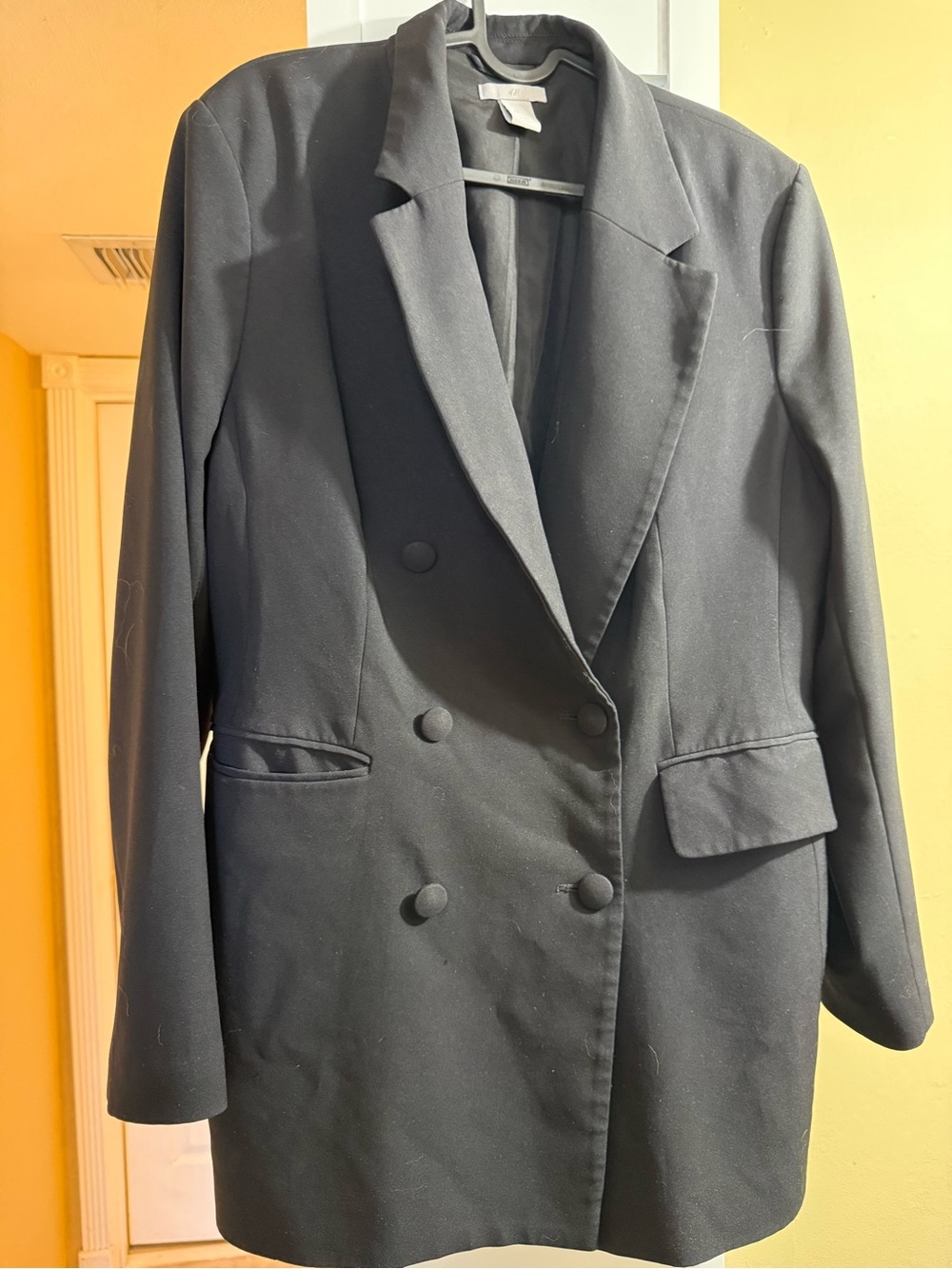 H&M Black Double-Breasted Blazer